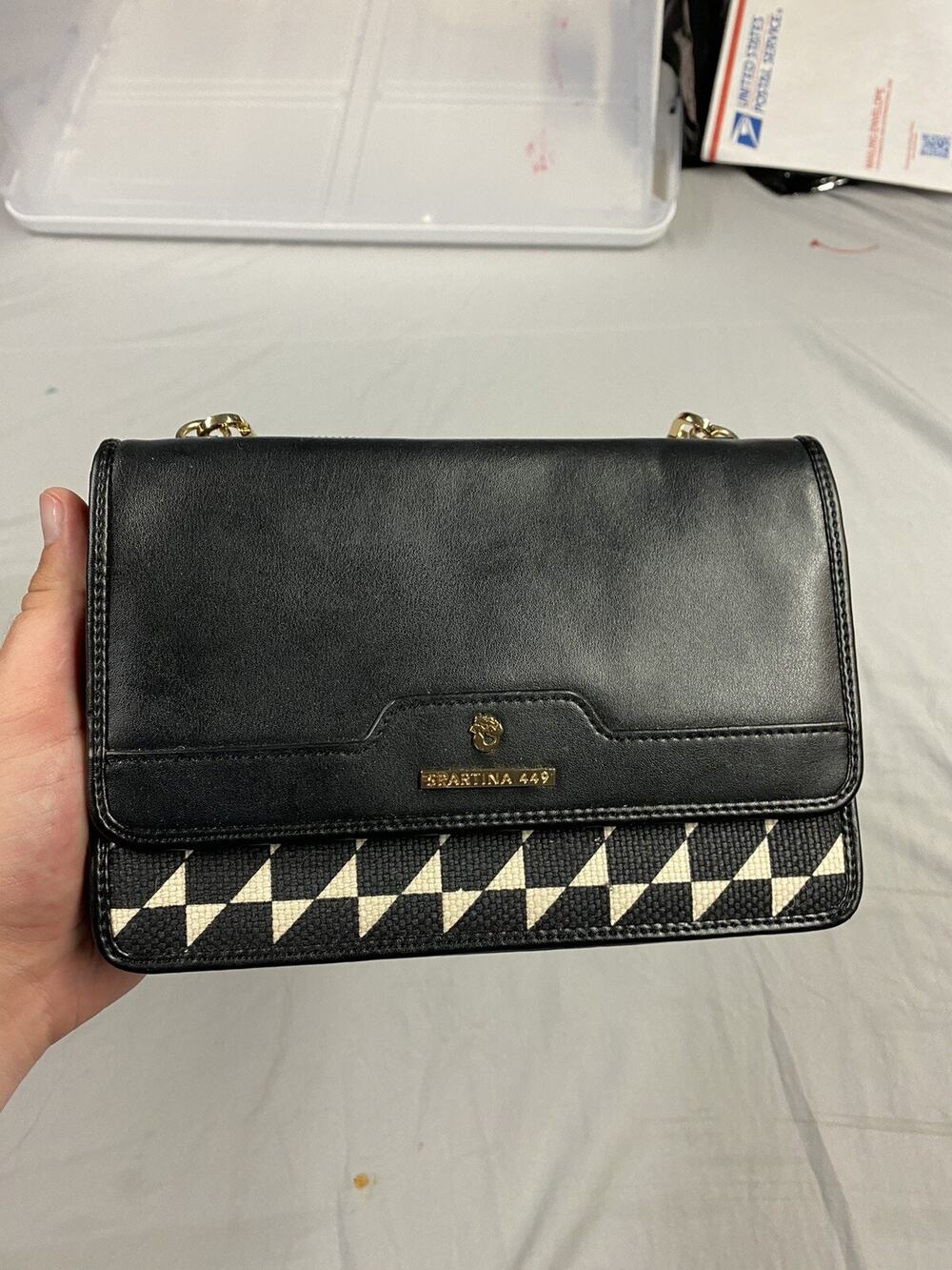 Spartina Wallet Handbag Black White Great Condition Pre Owned